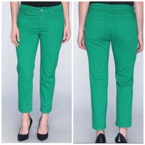 NYDJ Ankle Green Lift Tuck Technology Cropped Capri Jeans 10